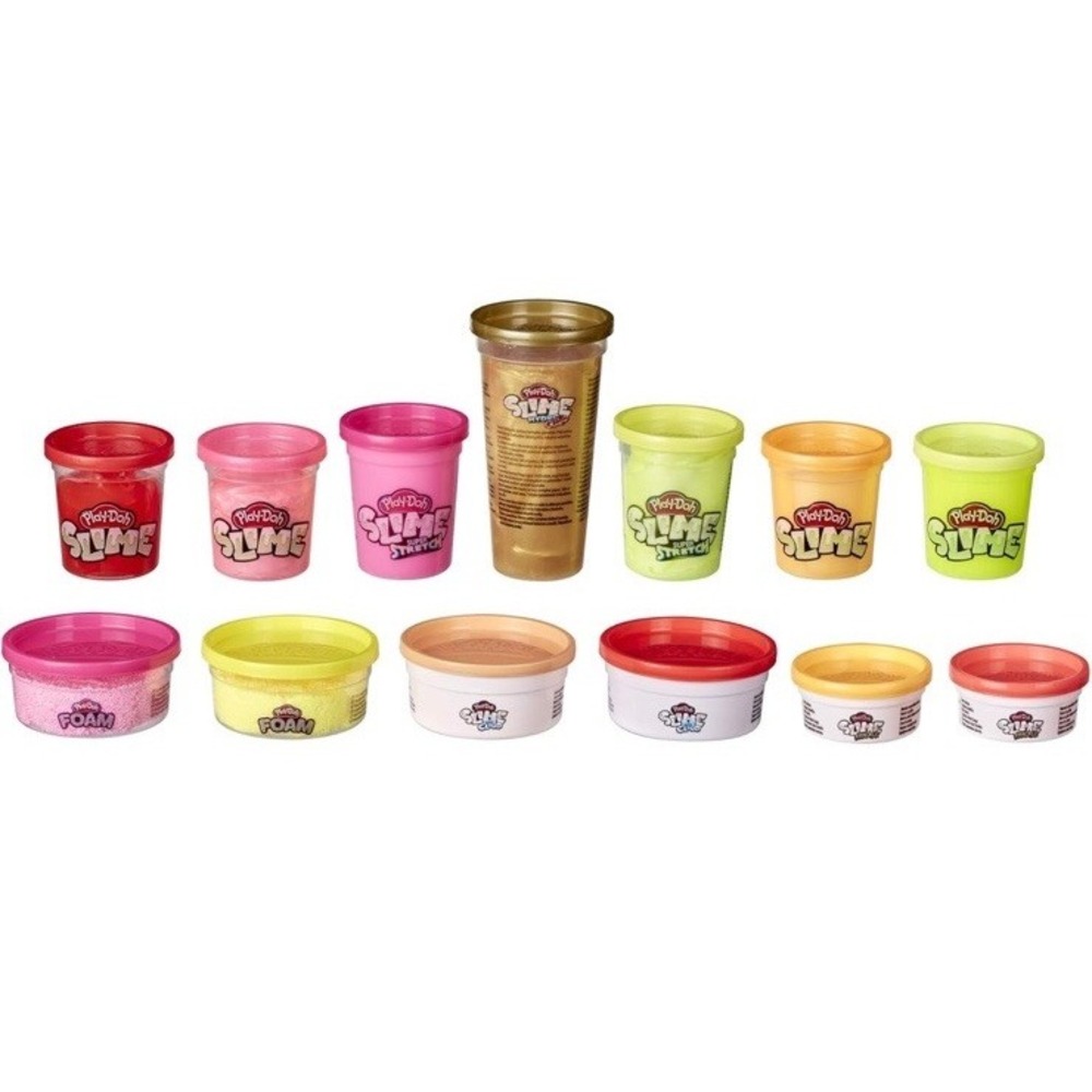 Play-Doh Slime Multipack Cool Colors, Foam, Krackle, Cloud, Hydro 13‎ in Total!